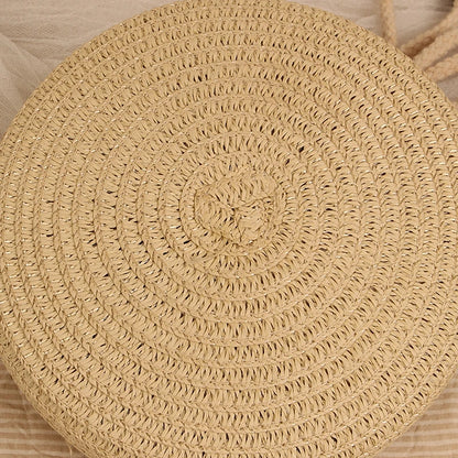 Round Straw Crossbody Bag