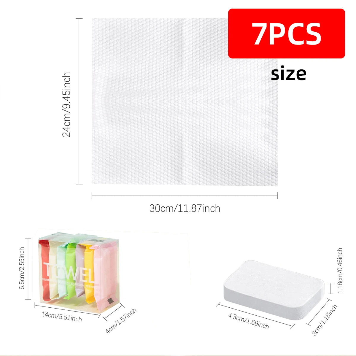 Compressed Cotton Travel Towels Set