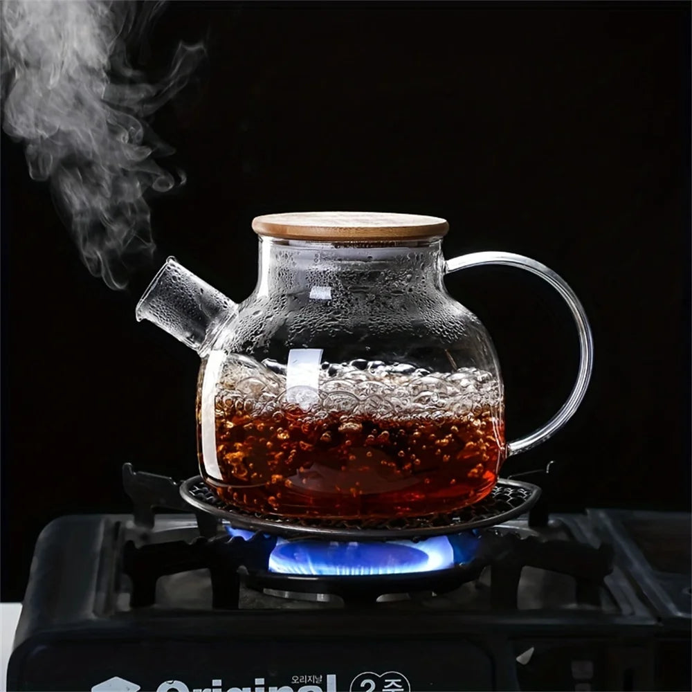 Large Capacity Heat-Resistant Glass Teapot
