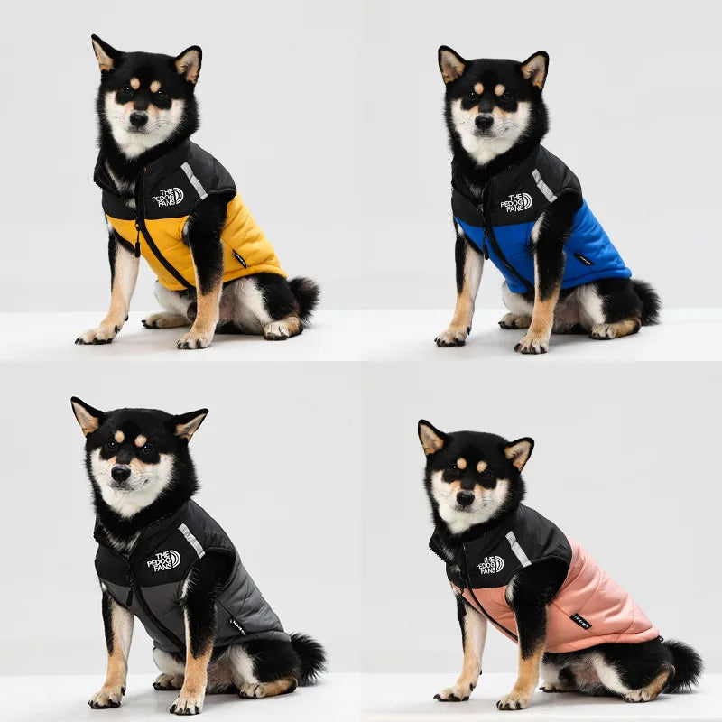 Waterproof Insulated Dog Jacket with Harness – Winter Pet Coat
