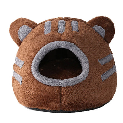 Bear Head Plush Pet Cave Bed