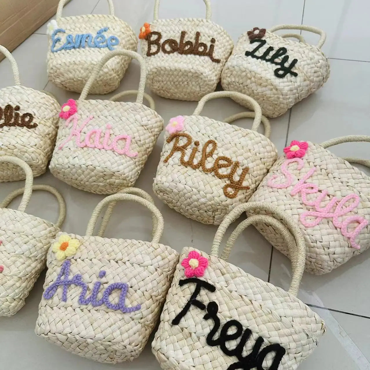 Handmade Beach Wedding Bag with Name Customization