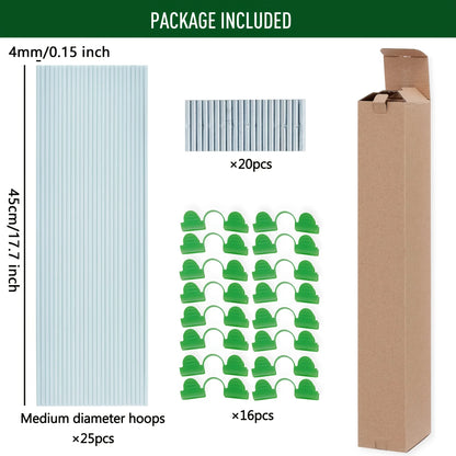 Fiberglass Garden Hoops Grow Tunnel Kit