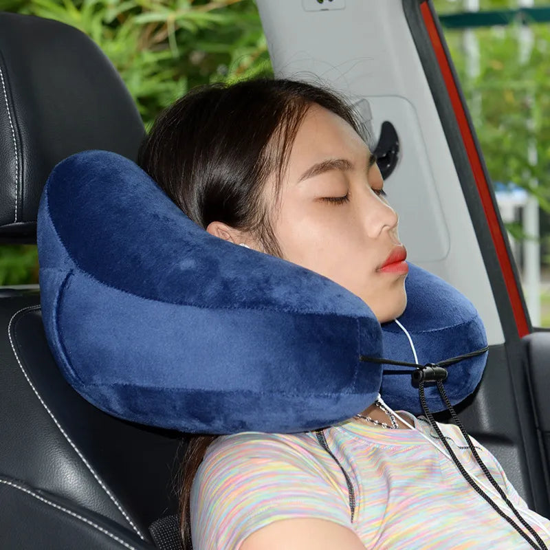 H Shape Inflatable Portable Folding  Neck Pillow