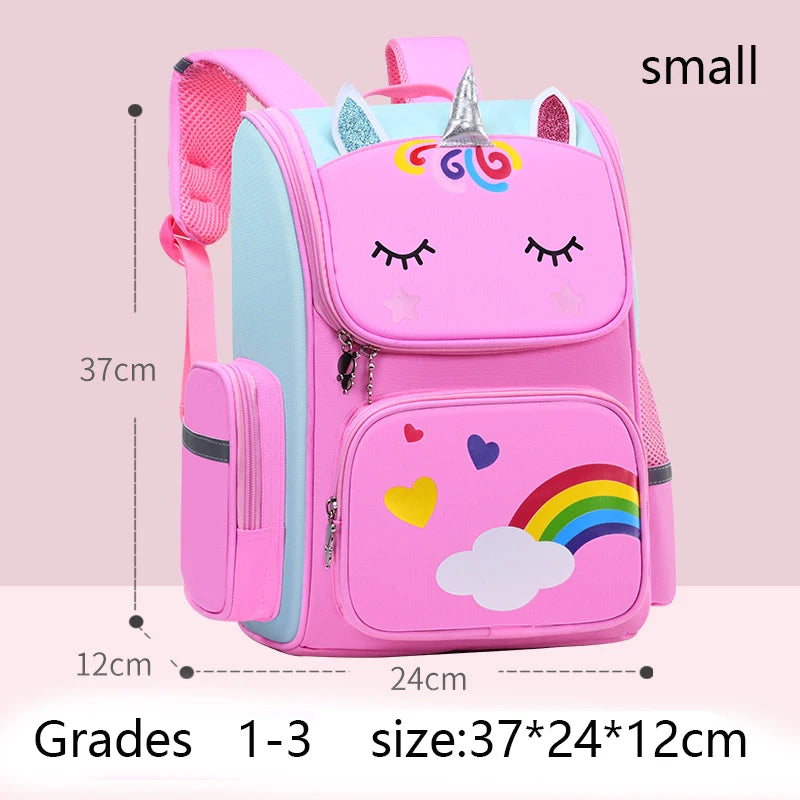 Unicorn Print Girls School Backpack