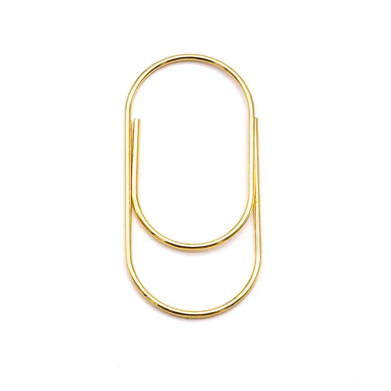 Decorative Oval Metal Paper Clips for Office, School & Planners