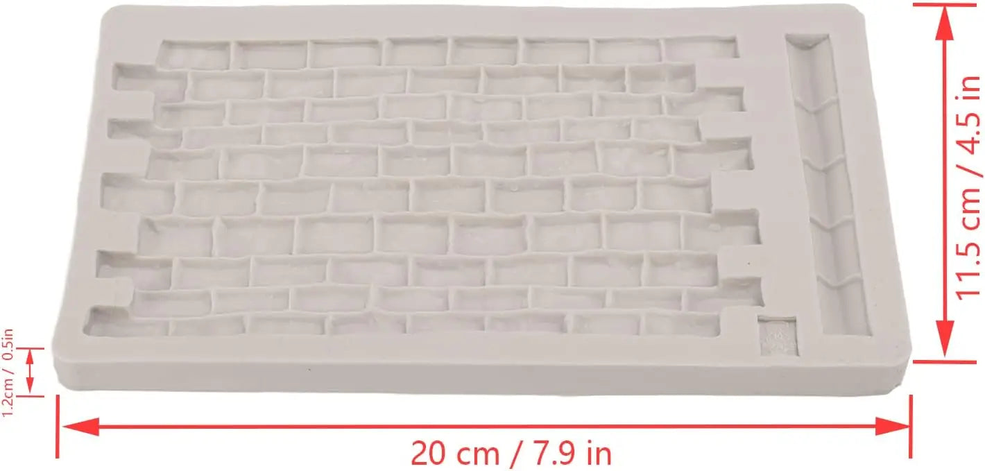 VERIDIAN Rock Brick Wall Texture Silicone Molds Diy Wood Grain Tree Bark Silicone Mat Fondant Baking Mold Cake Decorating Tools