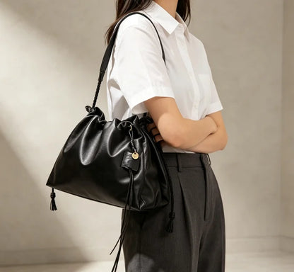 Large Capacity Soft PU Commuter Tote Bag