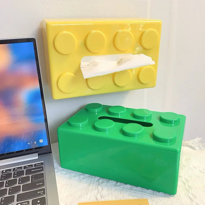 Creative Brick Style Tissue Holder & Organiser