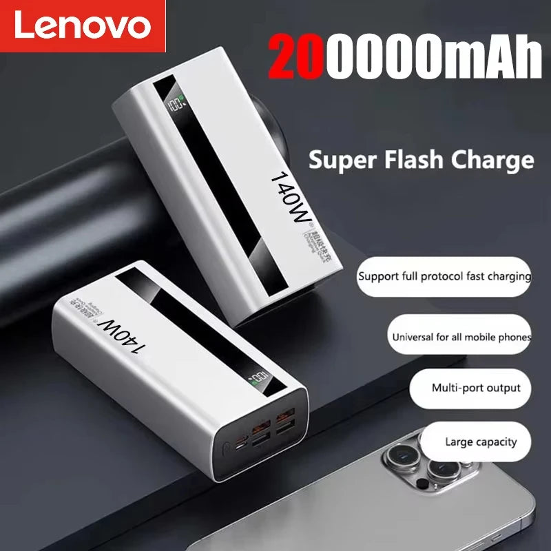 Lenovo 140W Fast Charging Power Bank with Digital Display