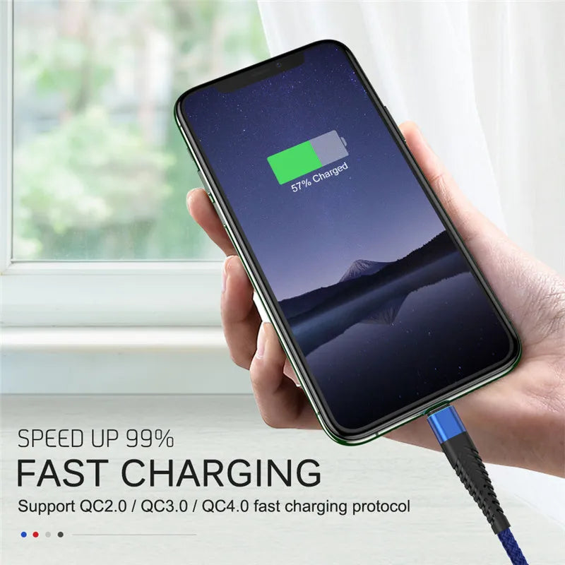 USB-A to Lightning Braided Fast Charging Cable