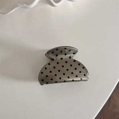 Large Black Wave Dot Hair Claw Clip