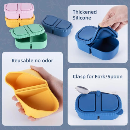 Premium Silicone Double Compartment Snack Box
