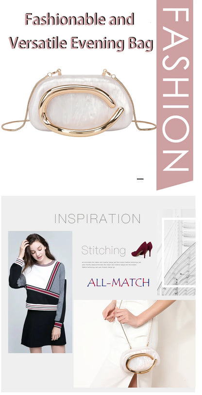 Luxury Metallic Evening Clutch Bag