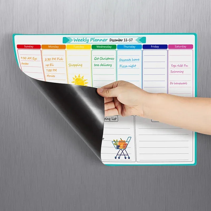 Magnetic Weekly & Monthly Dry Erase Fridge Planner