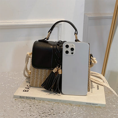 Straw Crossbody Beach Handbag
