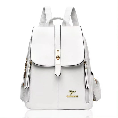 Vintage Leather Backpack for Women
