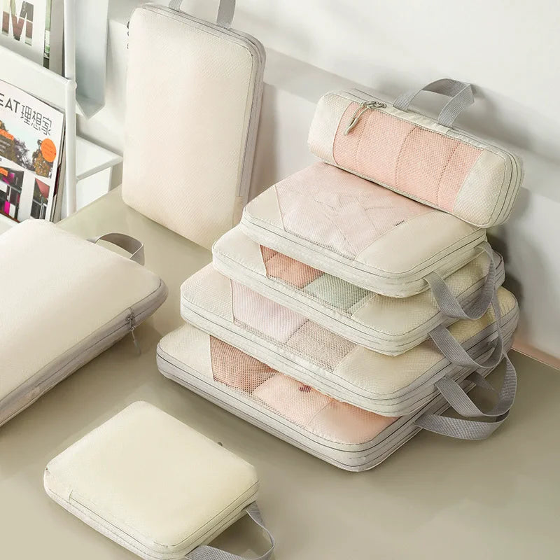 Travel Packing Cubes Compression Organizer Set