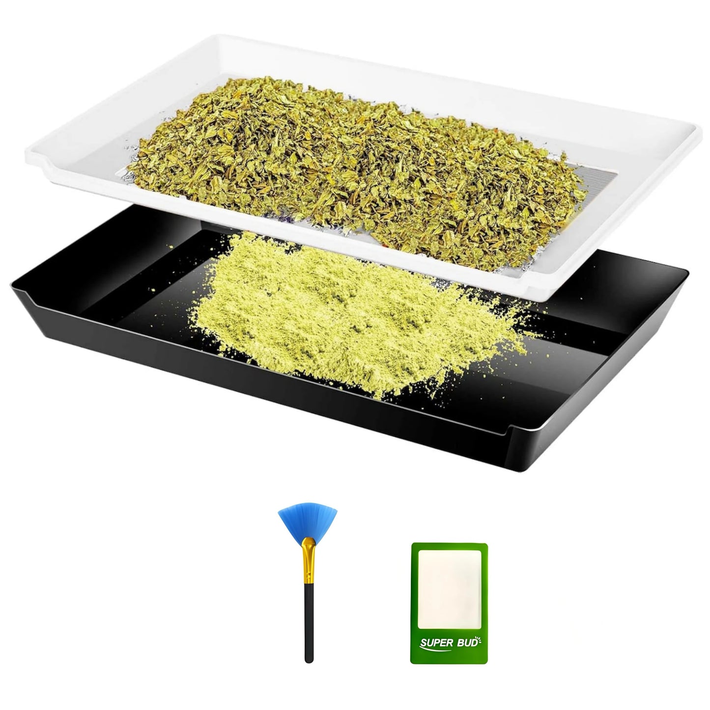 Herb Trimming Tray Kit with 150 Micron Screen
