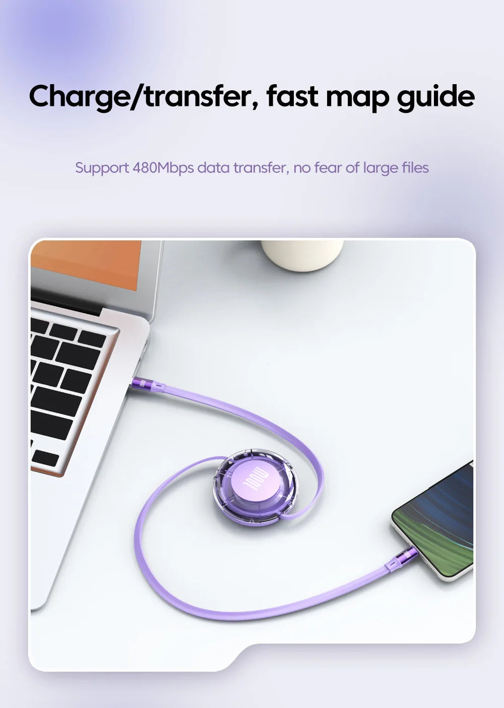 Retractable USB-C Fast Charging Cable