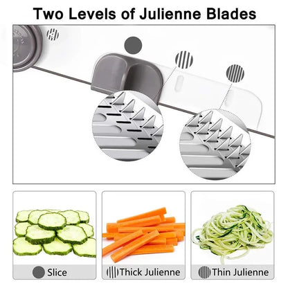 Multifunction Manual Vegetable Slicer & Julienne Cutter