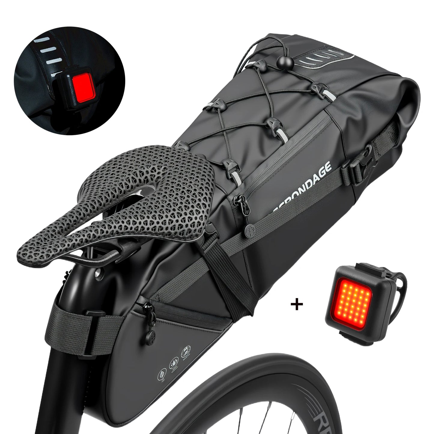 Waterproof Bicycle Saddle Bag 15L