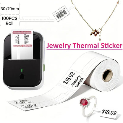 Thermal Jewelry Price Label Stickers