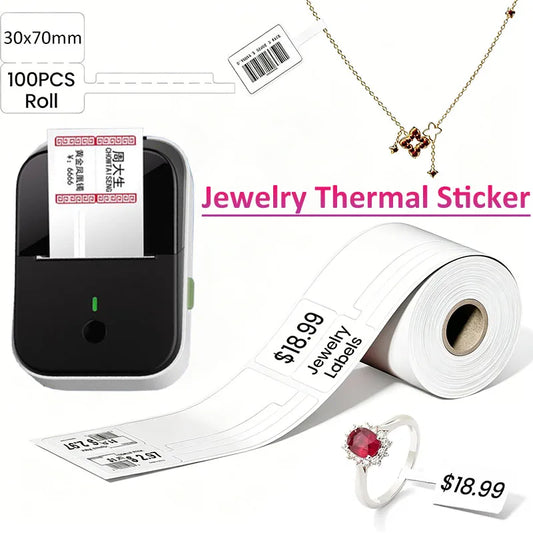 Thermal Jewelry Price Label Stickers