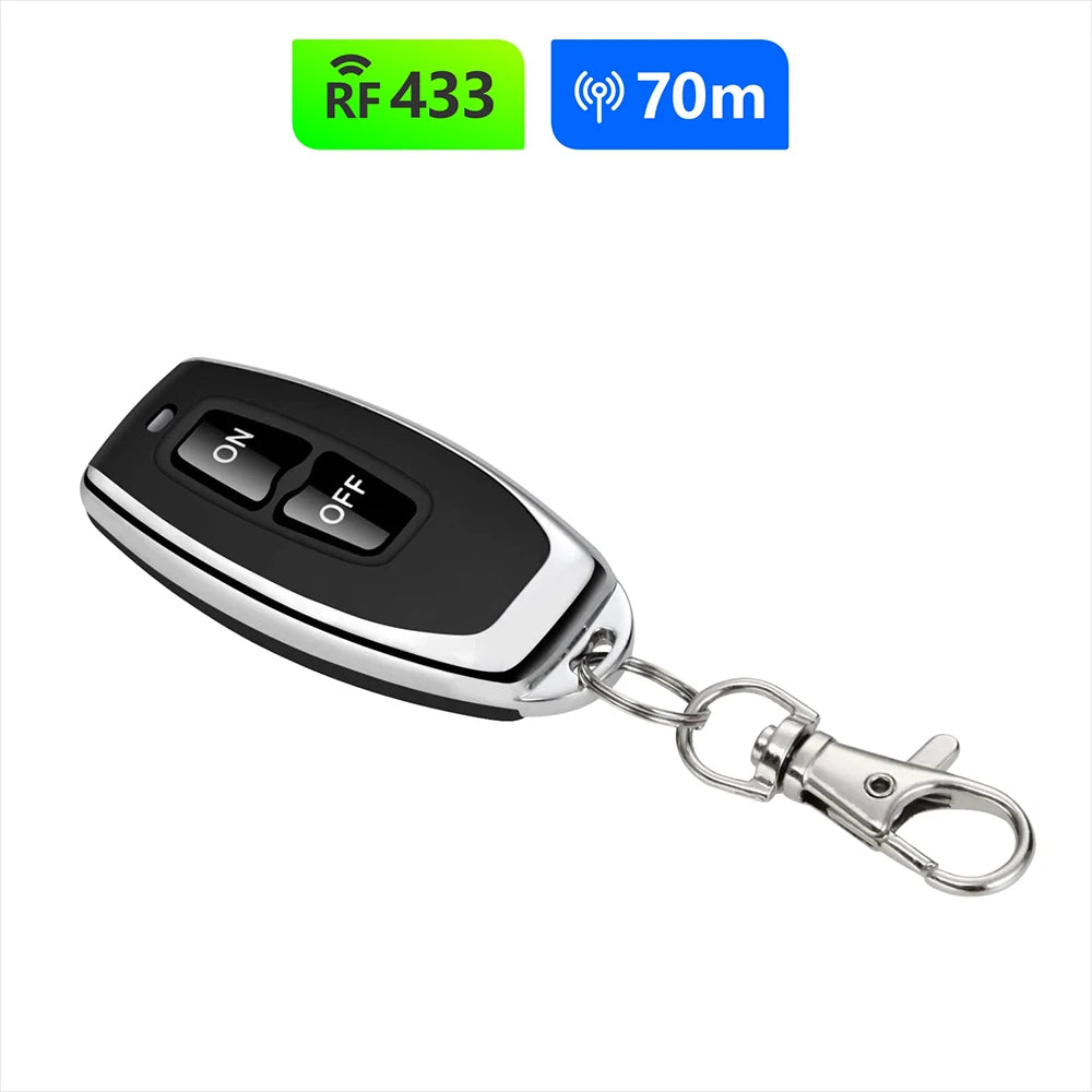 12V–72V DC Wireless Relay Receiver with 70m Remote Range