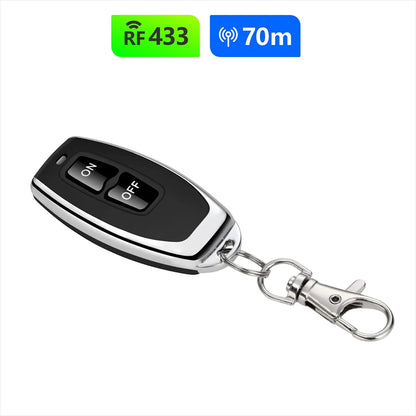 12V–72V DC Wireless Relay Receiver with 70m Remote Range
