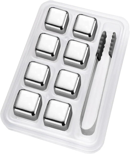 Reusable Stainless Steel Whiskey Stones Set