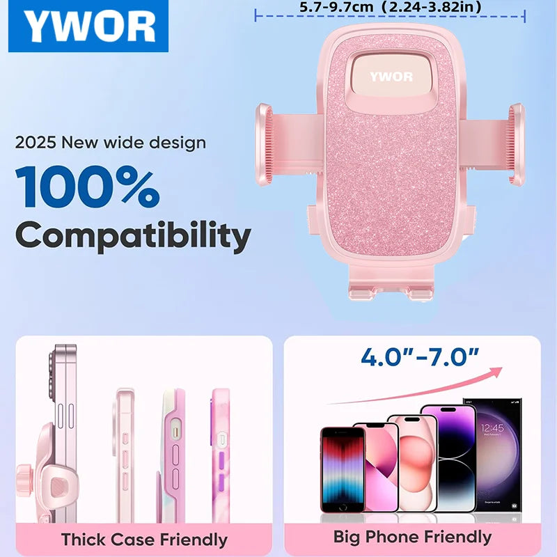 Pink Adjustable Car Phone Holder