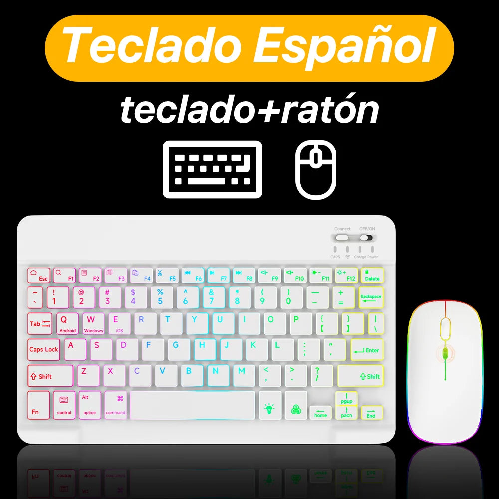 Backlit Bluetooth Keyboard & Mouse Set