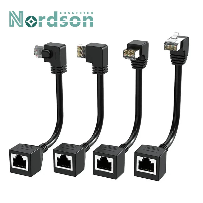 Cat6 90° RJ45 Ethernet Extension Cable