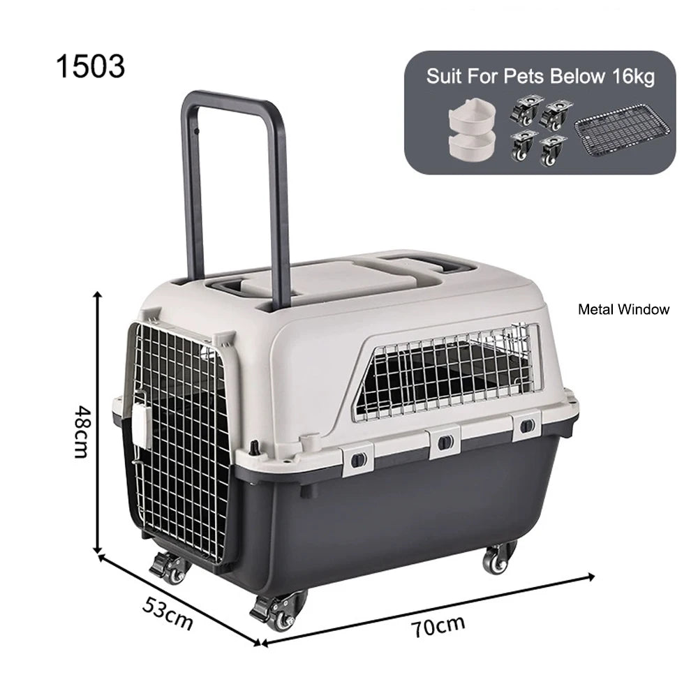 33” Airline-Approved Large Dog Travel Crate