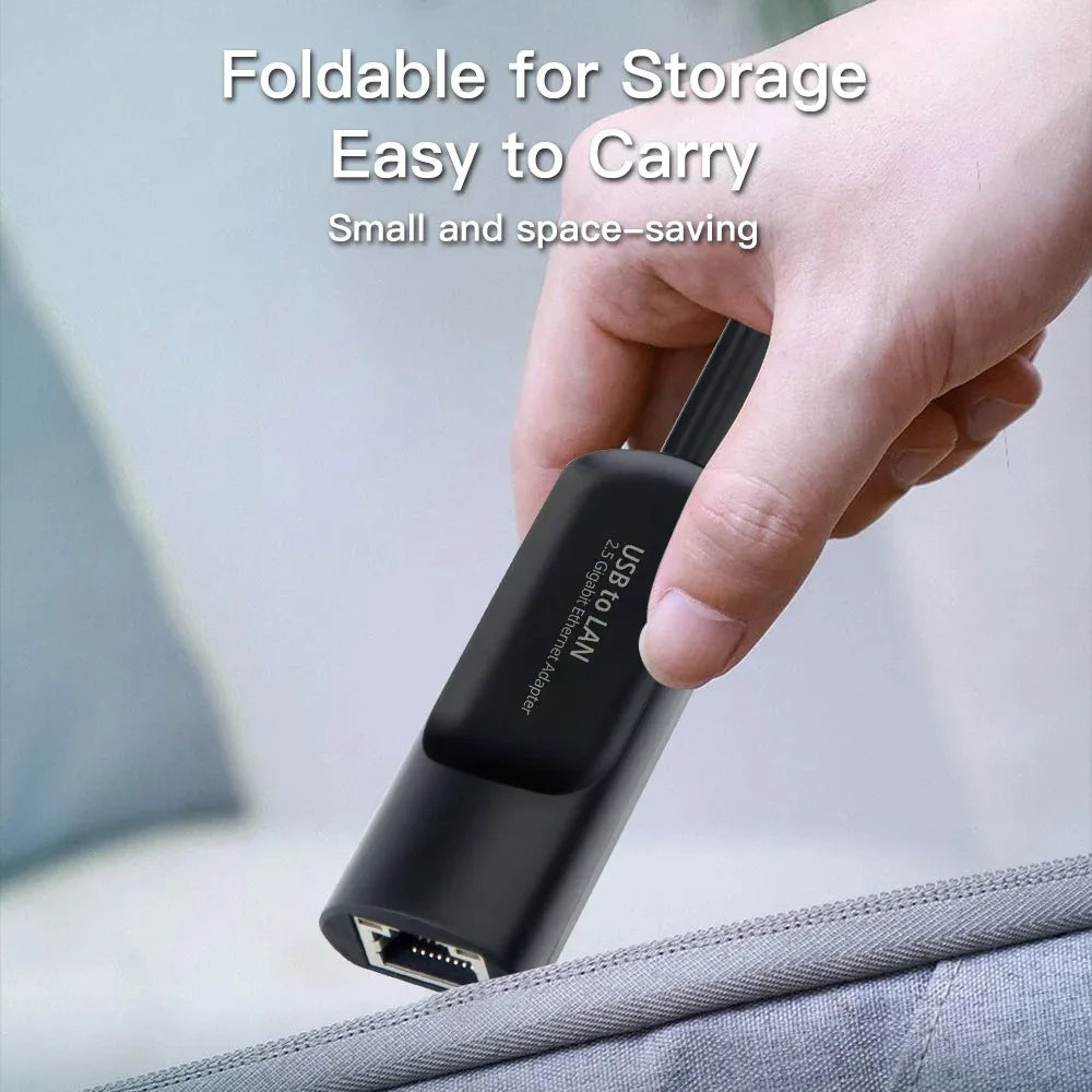 Kebidumei 2.5Gbps USB-C to RJ45 Ethernet Adapter