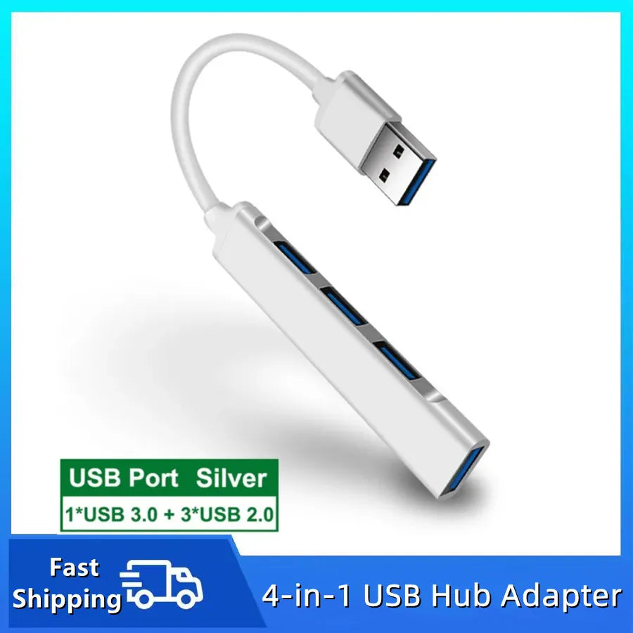 4-Port USB & USB-C Hub Adapter