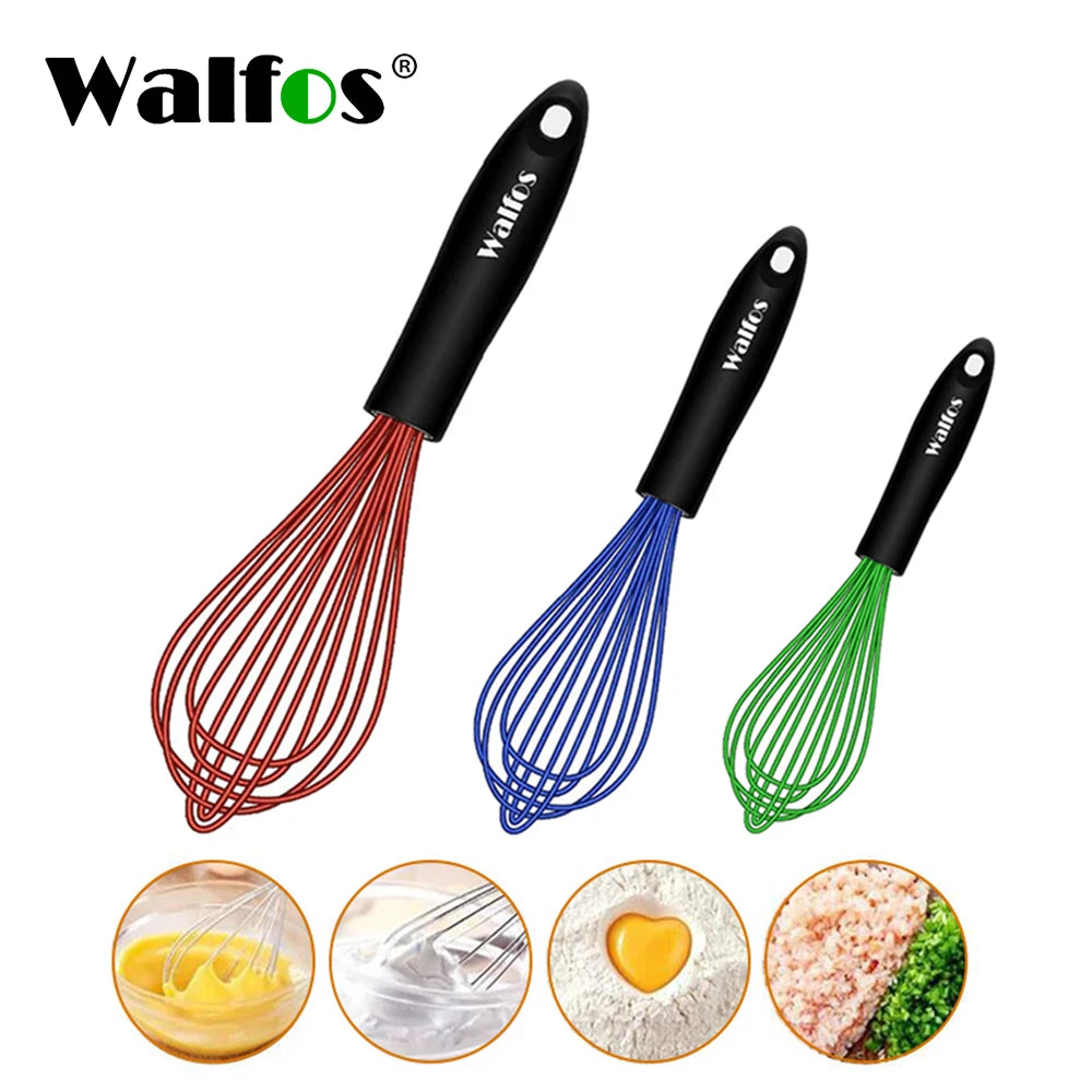 Walfos Silicone  Stainless Steel Wire Whisk
