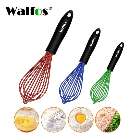 Walfos Silicone  Stainless Steel Wire Whisk