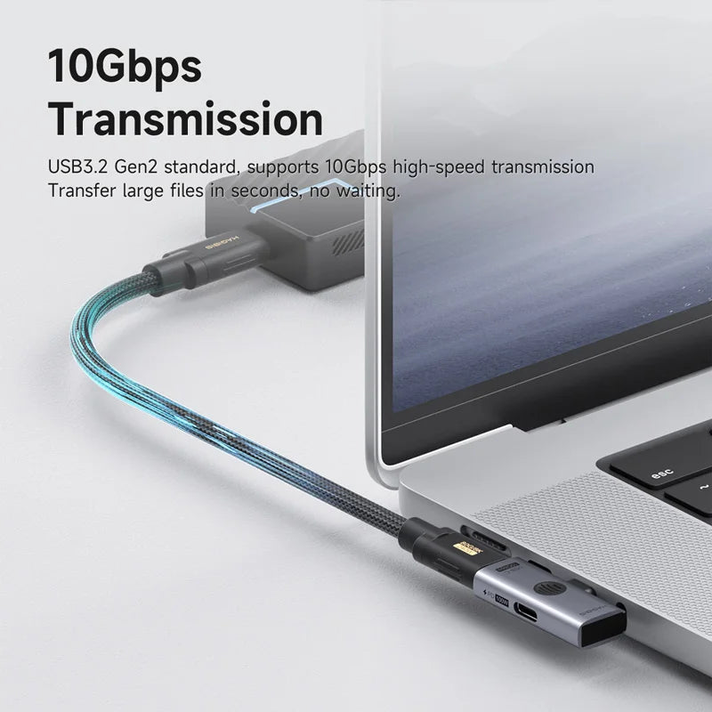 Hagibis Dual USB-C Splitter Adapter with 100W PD Charging