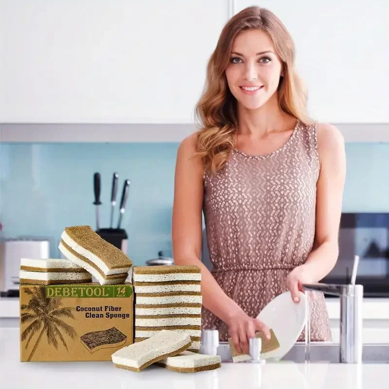 Natural Cellulose & Coconut Kitchen Sponges