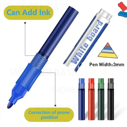 Refillable Erasable Whiteboard Marker Pen