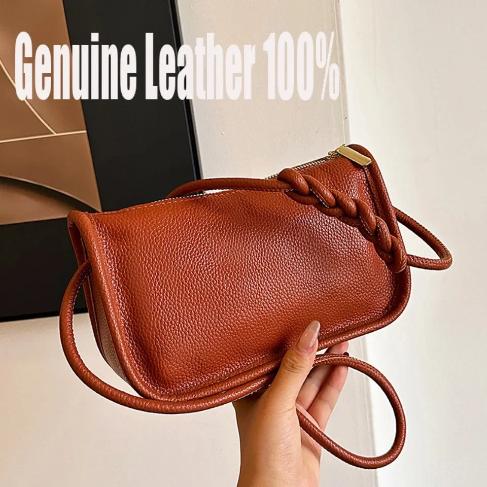 Genuine Cow Leather Crossbody Bag