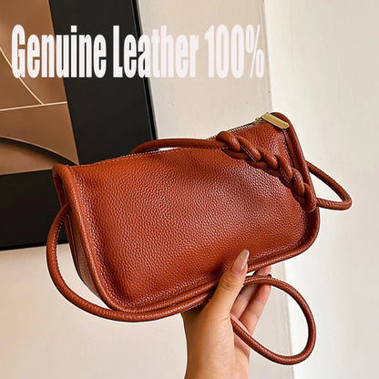Genuine Cow Leather Crossbody Bag
