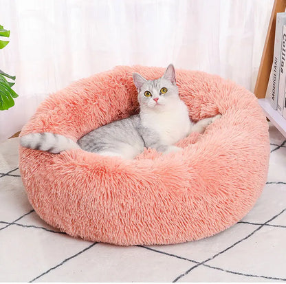 Calming Plush Donut Pet Bed