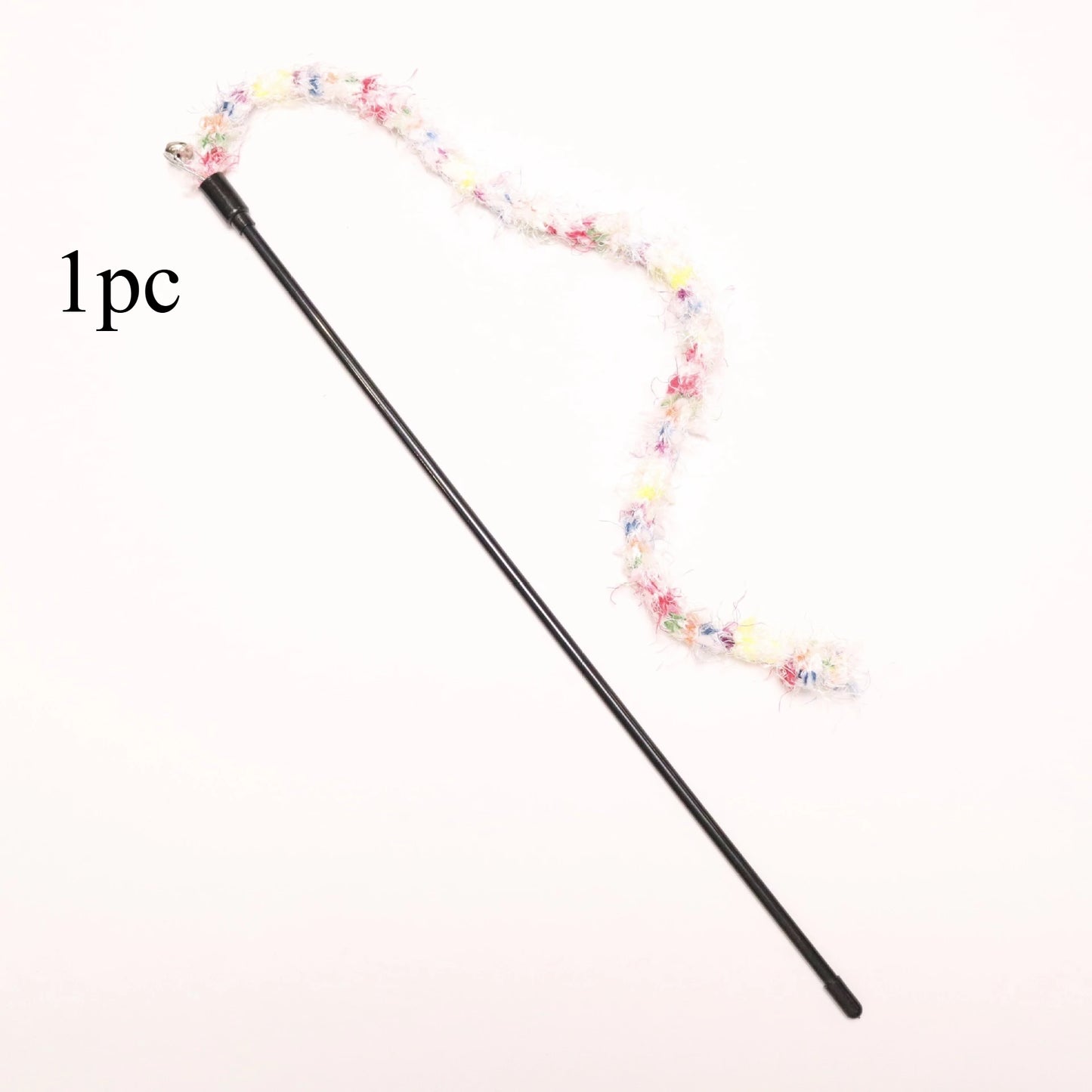 Colorful Plush Rope Cat Teaser Wand Set