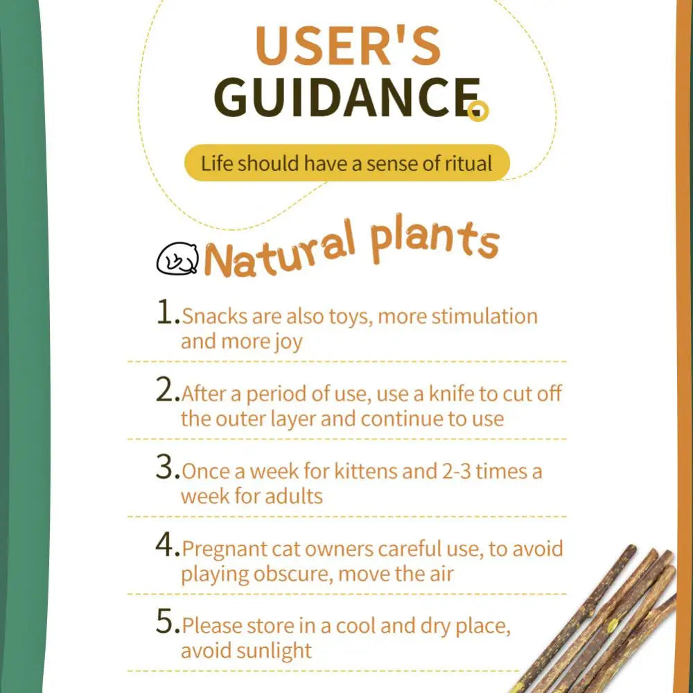 Natural Silvervine Cat Chew Sticks