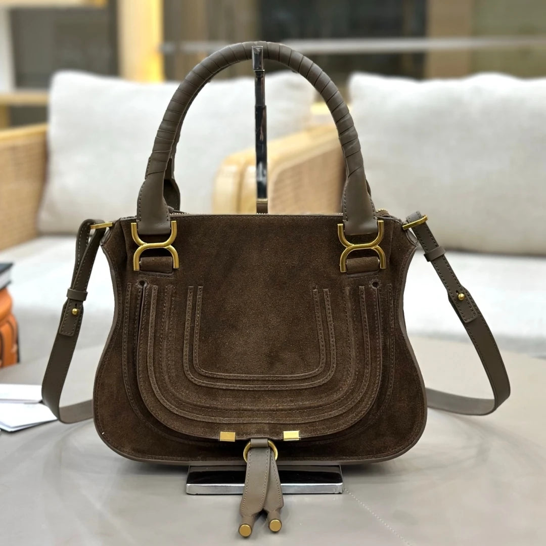 Vintage Genuine Leather Saddle Crossbody Bag for Women