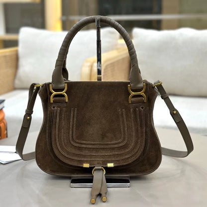 Vintage Genuine Leather Saddle Crossbody Bag for Women