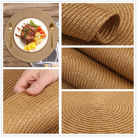 Round Braided Placemats Set